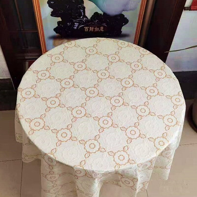 Okrúhly obrus, PVC plast, vodeodolný, olejuvzdorný obrus, kvetinová potlač, domáci, kuchynský, jedálenský, obrus, dekorácia stola