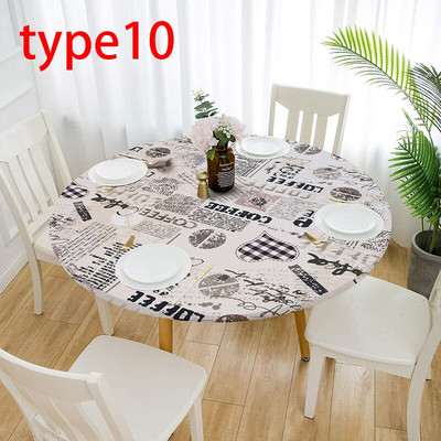 80/120/140cm 28 Spalvos Atsparus vandeniui neslystantis elastinis kraštas staltiesė apvali valgomasis restoranas Vestuvių piknikas vakarėlio stalo užvalkalas