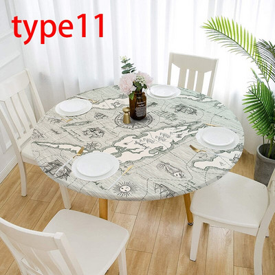 80/120/140cm 28 Spalvos Atsparus vandeniui neslystantis elastinis kraštas staltiesė apvali valgomasis restoranas Vestuvių piknikas vakarėlio stalo užvalkalas