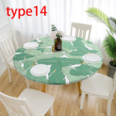 80/120/140cm 28 Spalvos Atsparus vandeniui neslystantis elastinis kraštas staltiesė apvali valgomasis restoranas Vestuvių piknikas vakarėlio stalo užvalkalas
