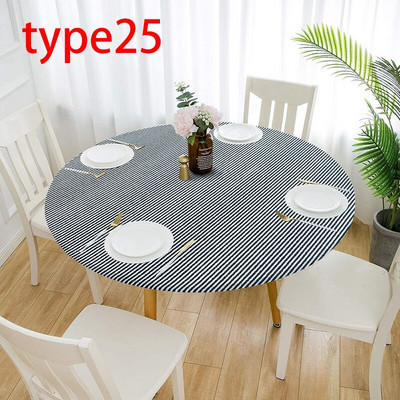 80/120/140cm 28 Spalvos Atsparus vandeniui neslystantis elastinis kraštas staltiesė apvali valgomasis restoranas Vestuvių piknikas vakarėlio stalo užvalkalas