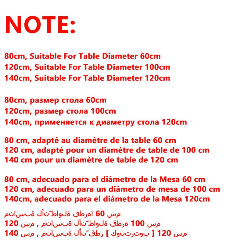 80/120/140cm 28 Spalvos Atsparus vandeniui neslystantis elastinis kraštas staltiesė apvali valgomasis restoranas Vestuvių piknikas vakarėlio stalo užvalkalas