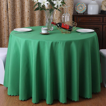 Едноцветна покривка Бяла обикновена боядисана покривка за маса за маса за хранене Опростена стилна кръгла покривка Nappe De Table за банкет