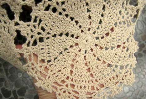 Rankų darbo nerta staltiesė vakarienės apvali staltiesė 100 % medvilnė Galimi įvairių dydžių