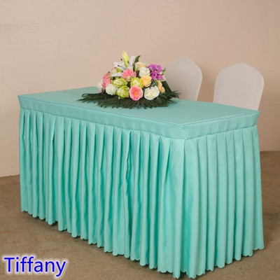 20 spalvų vestuvinio stalo užvalkalas, rauktas staltiesė, stalo sijonas, staltiesės dėžutės dangtis klostuotas viešbučio banketų vakarėliui papuošti