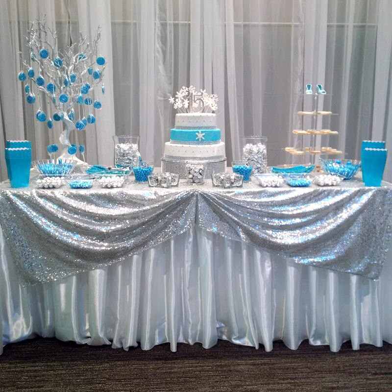 Stolnjak sa svjetlucavim šljokicama Pravokutni stolnjak Stolnjak od ružičastog zlata za vjenčanje Rođendan Dekoracija doma Prilagođena veličina