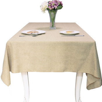 Модерна едноцветна сива покривка за маса Памучно бельо Правоъгълна покривка за маса в цвят каки Покривка за трапезна маса Платове Рустик сватбена украса