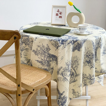 Дигитален печат Покривка за маса Правоъгълни покривки Синьо платно Покривка за маса Одеяло за пикник tapete nappe de table mesas