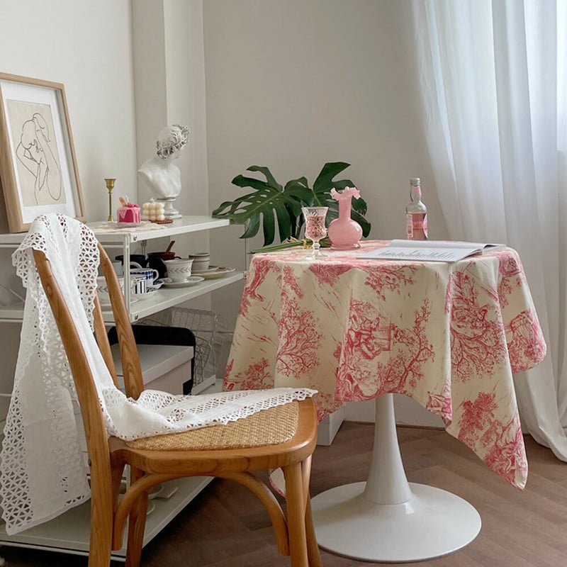 Digitális nyomtatású terítő asztalhoz Négyszögletű terítők Kék vászon asztaltakaró piknik takaró tapete nappe de table mesas