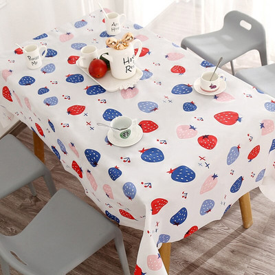 Kvadratni, pravokutni kuhinjski ukrasni stolnjak PVC vodootporan, navlaka za blagovaonski stol s otisnutim crtanim uzorkom