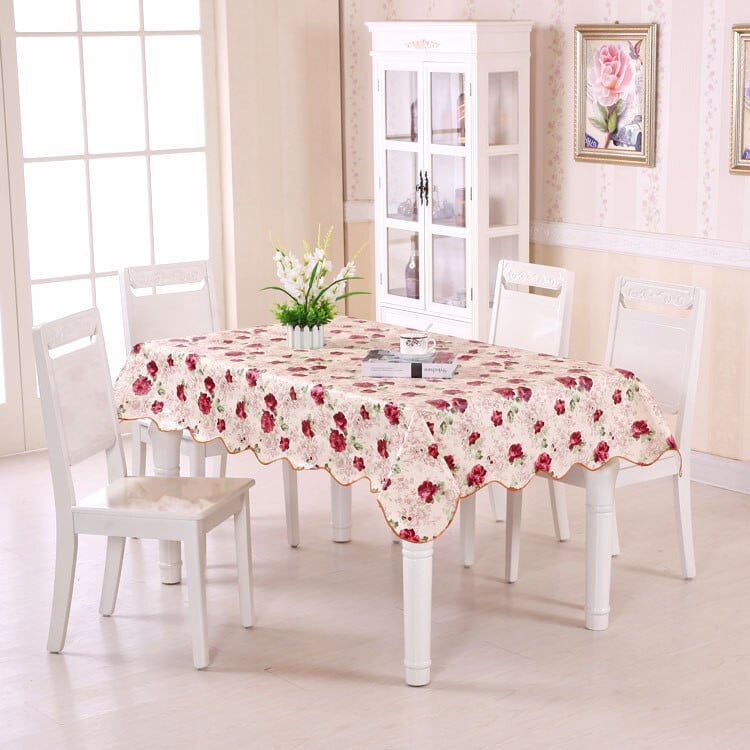 Dohányzóasztal nappaliba Asztalterítő Vízálló terítő Olaj Kerek terítő Virág PVC terítő Otthon Konyha Étkezés