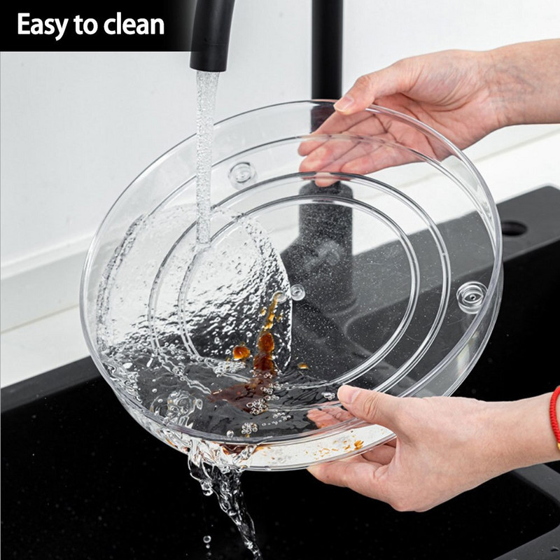 360 forgatható szekrény lemezjátszó rendszerező tároló fűszertartó ital kozmetikai tároló állvány PET átlátszó konyhai fürdőszobába