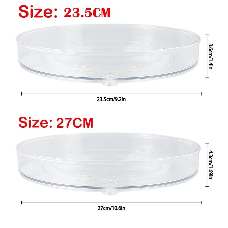 360 forgatható szekrény lemezjátszó rendszerező tároló fűszertartó ital kozmetikai tároló állvány PET átlátszó konyhai fürdőszobába