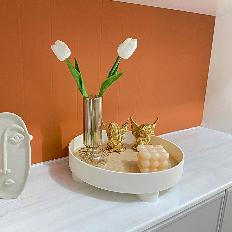 Nordic ABS metalinis papuošalų dėklas Nešiojamas laikiklis Kosmetika Krepšelis Desertinė lėkštė namų organizatorius Svetainės apdaila