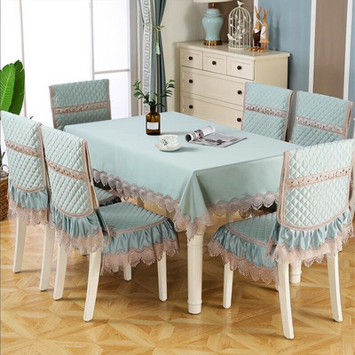 Navlaka za stolac u europskom stilu, stolnjak, lagani, luksuzni set jastuka za stolicu, navlaka za stol, kućna navlaka za stolicu od spandexa