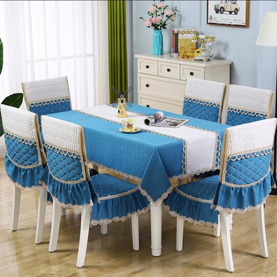 Navlaka za stolac u europskom stilu, stolnjak, lagani, luksuzni set jastuka za stolicu, navlaka za stol, kućna navlaka za stolicu od spandexa