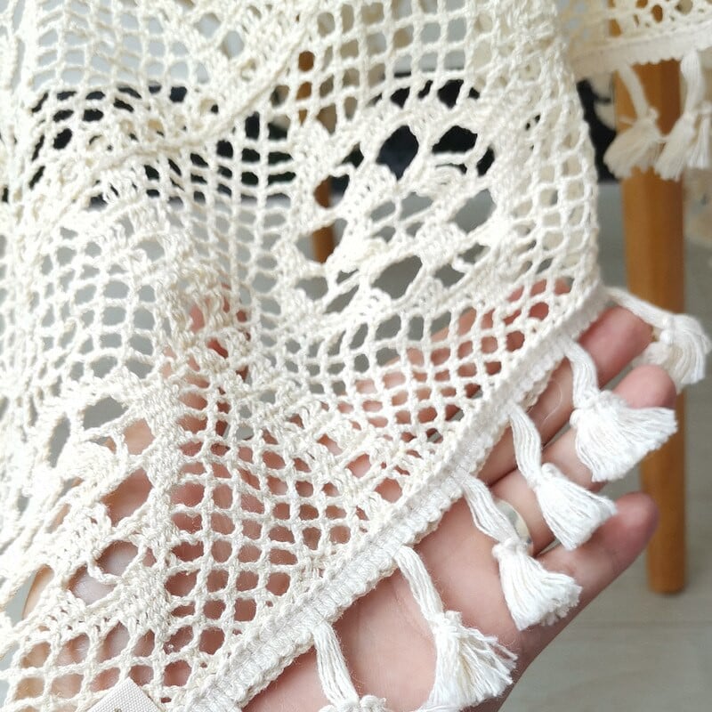 Tuščiaviduris stalo užvalkalas Medvilninė nėrinių staltiesė stalui Klasikinė elegancija valgomasis mantelis namų vestuvių vakarėlis dekoratyvinis keturi dydžiai