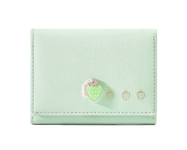 Portofel de dama cu capsuni decorative