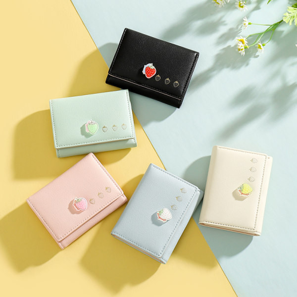 Portofel de dama cu capsuni decorative