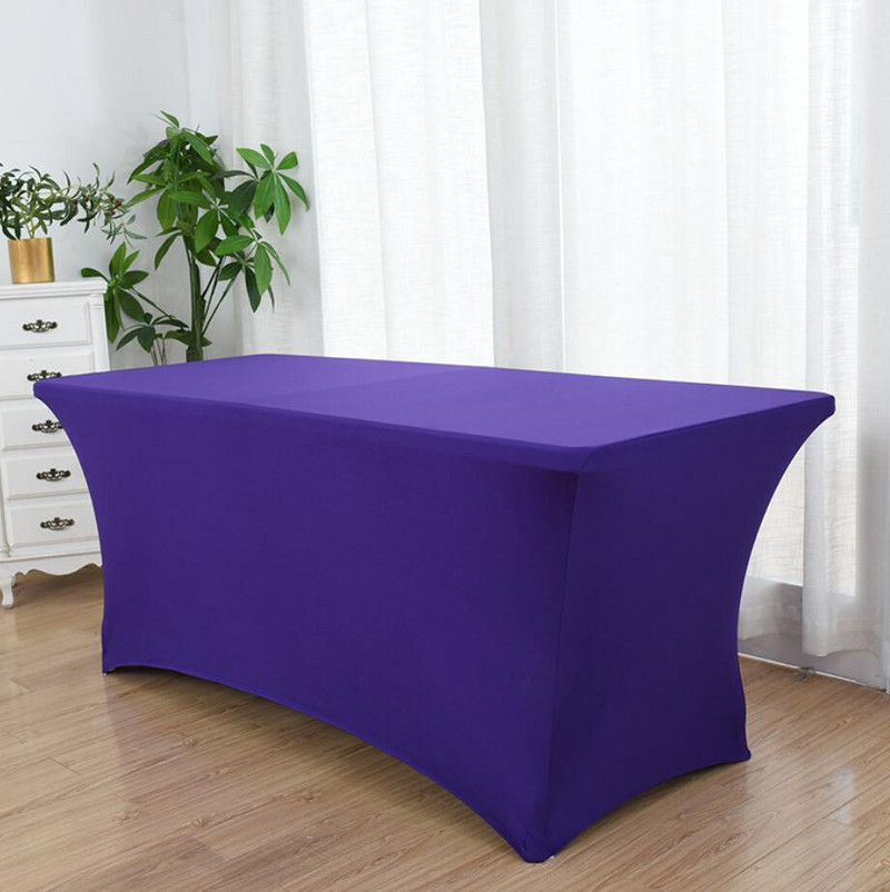 23 spalvų Vestuvių spandekso staltiesė Stalo danga Lycra Viešbučio banketų pokylių susitikimų salės stačiakampio apdaila