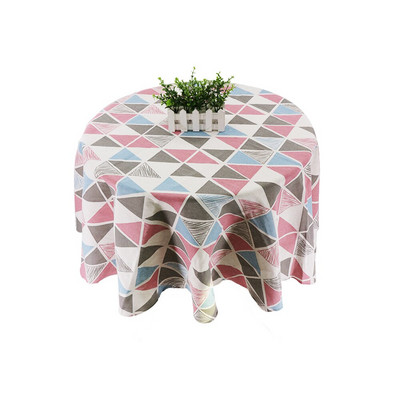 150 cm Staltiesė Medvilninė lininė apvali staltiesė Valgomojo stalo viršelis Nordic Printed Home Decor Baltas Žalias Apvalkalas nuo dulkių virtuvei