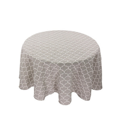 150 cm Staltiesė Medvilninė lininė apvali staltiesė Valgomojo stalo viršelis Nordic Printed Home Decor Baltas Žalias Apvalkalas nuo dulkių virtuvei