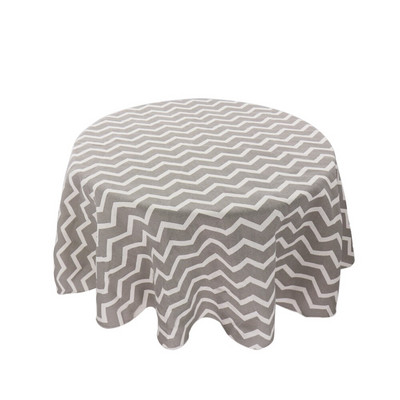 150 cm Staltiesė Medvilninė lininė apvali staltiesė Valgomojo stalo viršelis Nordic Printed Home Decor Baltas Žalias Apvalkalas nuo dulkių virtuvei