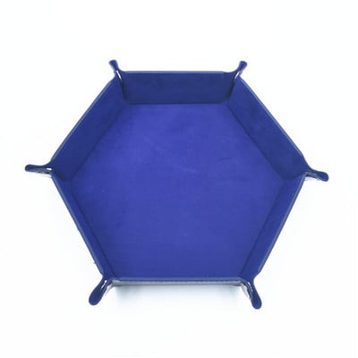 Skladací šesťuholníkový zásobník na kocky z PU kože, skladací box na stolové hry, úložný box na drobnosti, domáci úložný box 17,5 cm