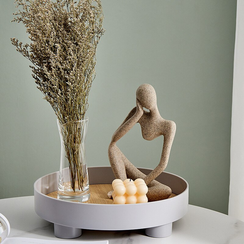 Apvalus padėklas Miegamojo aromato dekoravimas Stalinis kompiuteris Kosmetikos laikymo padėklai Įėjimo laikymo padėklai Papuošalai Kosmetika Padėklas laikymo plokštelė