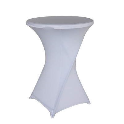 Magasság Stretch Kerek Asztalterítő Koktélasztal Spandex LycraAsztalterítő Bár Hotel Party Esküvői Asztalterítő Dekoráció 80x110cm
