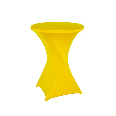 Magasság Stretch Kerek Asztalterítő Koktélasztal Spandex LycraAsztalterítő Bár Hotel Party Esküvői Asztalterítő Dekoráció 80x110cm