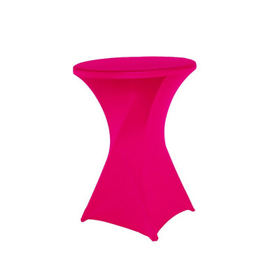 Magasság Stretch Kerek Asztalterítő Koktélasztal Spandex LycraAsztalterítő Bár Hotel Party Esküvői Asztalterítő Dekoráció 80x110cm