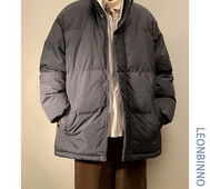 Geaca de iarna pentru barbati model nou cu guler inalt