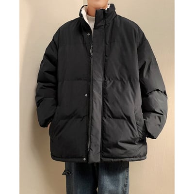 Geaca de iarna pentru barbati model nou cu guler inalt