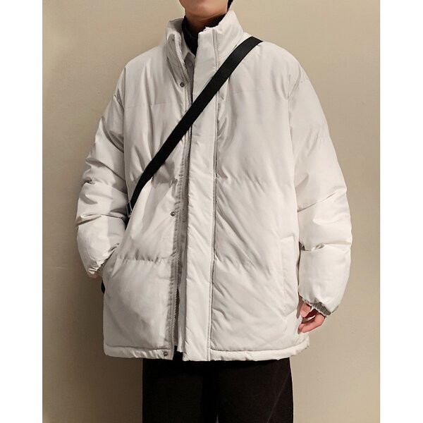 Geaca de iarna pentru barbati model nou cu guler inalt