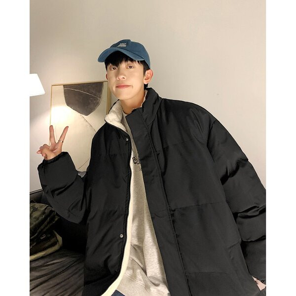 Geaca de iarna pentru barbati model nou cu guler inalt