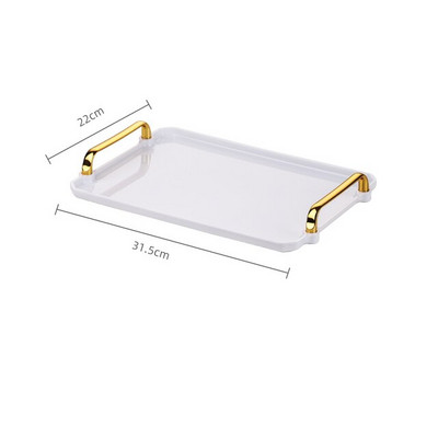 Stačiakampis plastikinis serviravimo padėklas Išskirtinis Šiaurės šalių kūrybingas daugiafunkcis virtuvės dėklas Namų virtuvės vaisių desertų padėklas