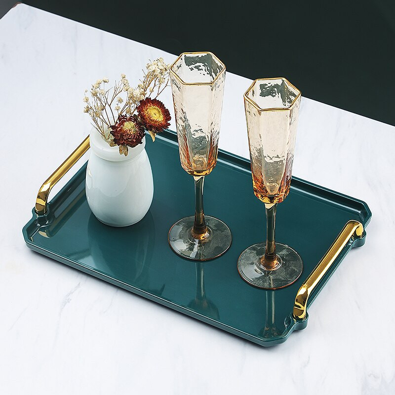 Stačiakampis plastikinis serviravimo padėklas Išskirtinis Šiaurės šalių kūrybingas daugiafunkcis virtuvės dėklas Namų virtuvės vaisių desertų padėklas