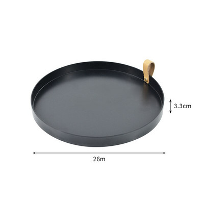 1 komad Jednostavna jednobojna okrugla ladica za pohranu Prijenosni stolić za spavaću sobu Dekorativna kozmetika Organizator za izlaganje sitnica