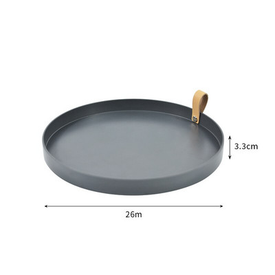 1 komad Jednostavna jednobojna okrugla ladica za pohranu Prijenosni stolić za spavaću sobu Dekorativna kozmetika Organizator za izlaganje sitnica