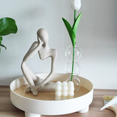 Nordijski ABS metalni pladanj za nakit Prijenosni stalak za pohranu kozmetike Košara Desertni tanjur Organizator Dekoracija stola za dnevnu sobu Vruće