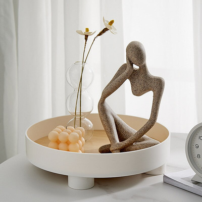 Nordijski ABS metalni pladanj za nakit Prijenosni stalak za pohranu kozmetike Košara Desertni tanjur Organizator Dekoracija stola za dnevnu sobu Vruće
