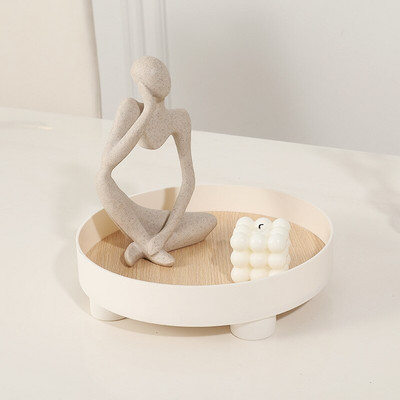 Nordijski ABS metalni pladanj za nakit Prijenosni stalak za pohranu kozmetike Košara Desertni tanjur Organizator Dekoracija stola za dnevnu sobu Vruće