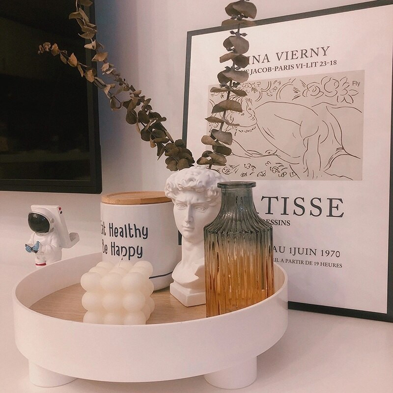 Nordijski ABS metalni pladanj za nakit Prijenosni stalak za pohranu kozmetike Košara Desertni tanjur Organizator Dekoracija stola za dnevnu sobu Vruće