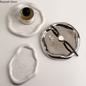 Moderni keramički posrebreni tanjur Dekoracija stola Kreativna umjetnost Ink Dot Pladanj za odlaganje Kuhinjski tanjur za dnevni boravak Dekorativni tanjur