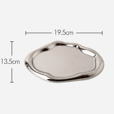 Moderni keramički posrebreni tanjur Dekoracija stola Kreativna umjetnost Ink Dot Pladanj za odlaganje Kuhinjski tanjur za dnevni boravak Dekorativni tanjur