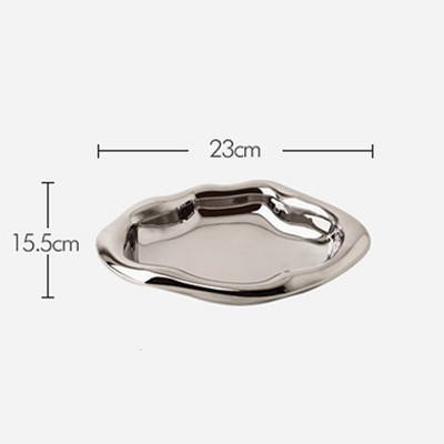 Moderni keramički posrebreni tanjur Dekoracija stola Kreativna umjetnost Ink Dot Pladanj za odlaganje Kuhinjski tanjur za dnevni boravak Dekorativni tanjur