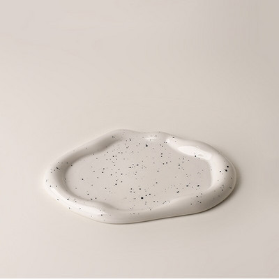 Moderni keramički posrebreni tanjur Dekoracija stola Kreativna umjetnost Ink Dot Pladanj za odlaganje Kuhinjski tanjur za dnevni boravak Dekorativni tanjur