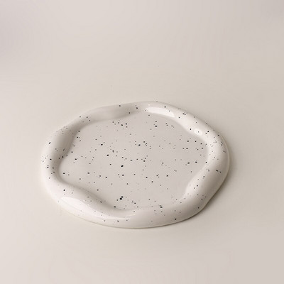 Moderni keramički posrebreni tanjur Dekoracija stola Kreativna umjetnost Ink Dot Pladanj za odlaganje Kuhinjski tanjur za dnevni boravak Dekorativni tanjur