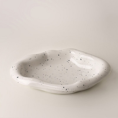 Moderni keramički posrebreni tanjur Dekoracija stola Kreativna umjetnost Ink Dot Pladanj za odlaganje Kuhinjski tanjur za dnevni boravak Dekorativni tanjur